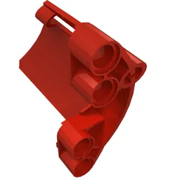Technic Panel Fairing #23 Large Short, Small Hole, Side B / Red
