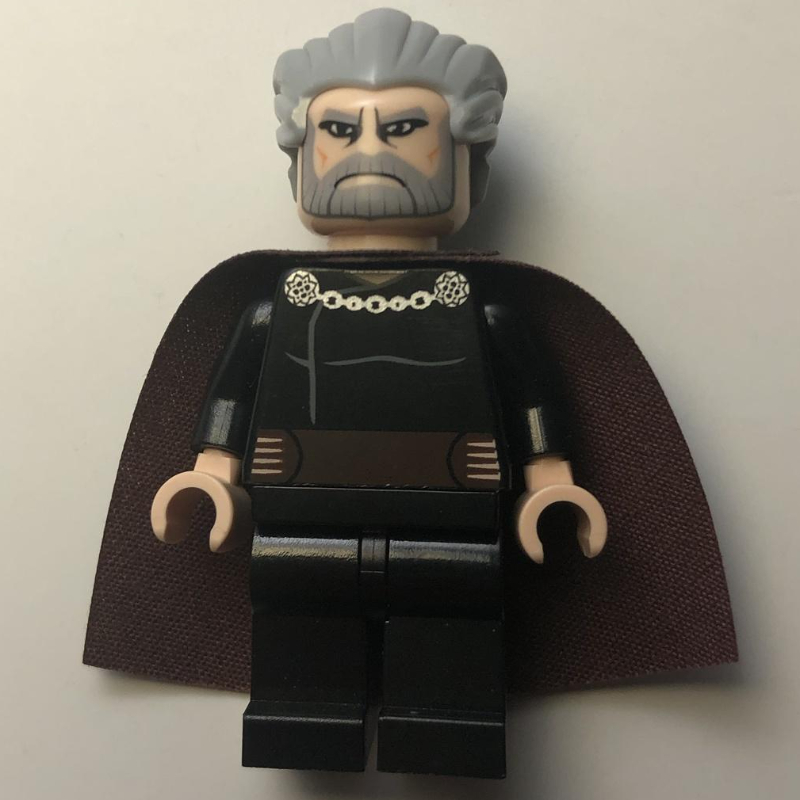 Lego Count Dooku, Light Bluish Gray Hair