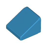 Lego Brick Sloped 30° 1 x 1 x 2/3 (Cheese Slope) / Dark Azure
