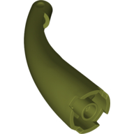 Lego Animal / Creature Body Part, Tail / Claw / Horn / Branch / Tentacle, End Section, Large / Olive Green