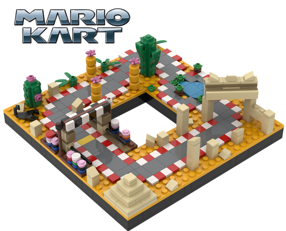 Lego Mario Kart - Modular Desert Circuit