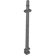 Lego Boat, Mast 2 x 2 x 20 with Holes - Side Aligned x shape Axle Hole, + Orientation / Dark Bluish Gray