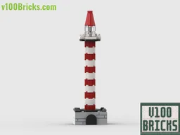 Beachfront Scene with Lighthouse