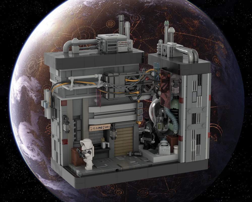 Lego Low levels of Coruscant - Diorama MOC