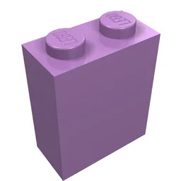 Brick 1 x 2 x 2 with Inside Stud Holder / Medium Lavender