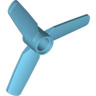 Lego Propeller 3 Blades 5 Diameter, Pin Hole / Medium Azure