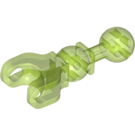 Lego Large Figure Skeletal, Limb, 5L with Ball Joint on Axle and Ball Socket / Trans-Bright Green