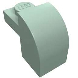 Brick Curved 1 x 2 x 1 1/3 with Curved Top / Sand Green