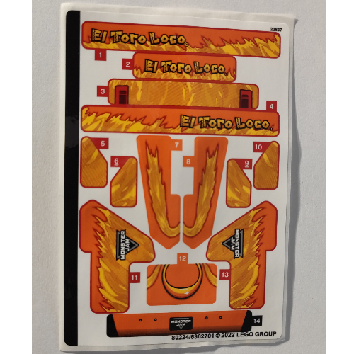 Lego Sticker Sheet for Set 42135-1 / [No Color/Any Color]