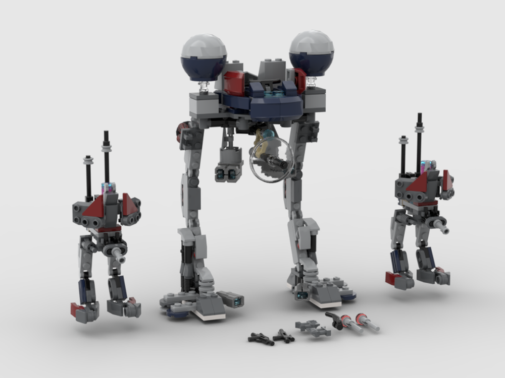 Lego 2x AT-RT and 1X AT-RM