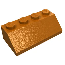Brick Sloped 45° 2 x 4 / Dark Orange