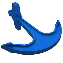 Boat, Anchor - Single Top Hole / Blue