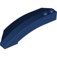 Lego Brick Wedged, Curved 8 x 3 x 2 Open Right / Dark Blue