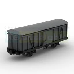 8W German Train Postwagen der Deutschen Bundesbahn in Gray