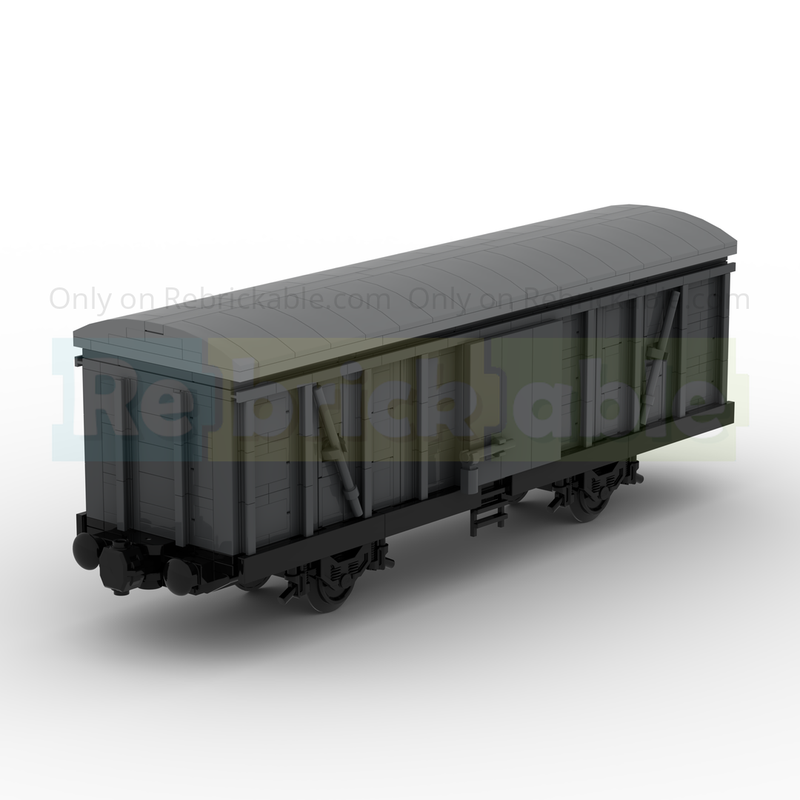 Lego 8W German Train Postwagen der Deutschen Bundesbahn in Gray