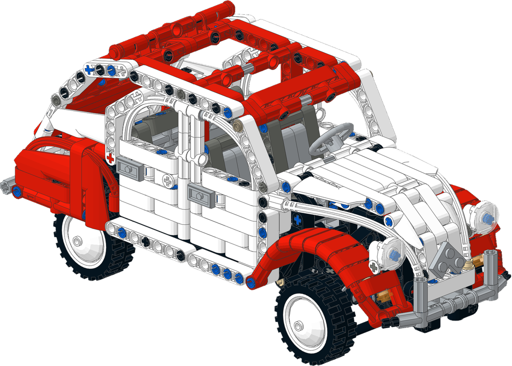 Lego Citroen 2CV Dolly White/Red