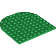 Plate 10 x 10 with Rounded End / Green