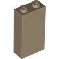 Brick 1 x 2 x 3 with Bottom Stud Holder / Dark Tan