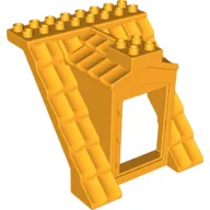 Duplo Roof Section 8 x 8 x 8, with Door Opening / Bright Light Orange