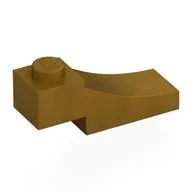 Brick Curved, 3 x 1 with 1/3 Inverted Cutout / Pearl Gold