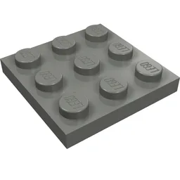 Plate 3 x 3 / Dark Bluish Gray