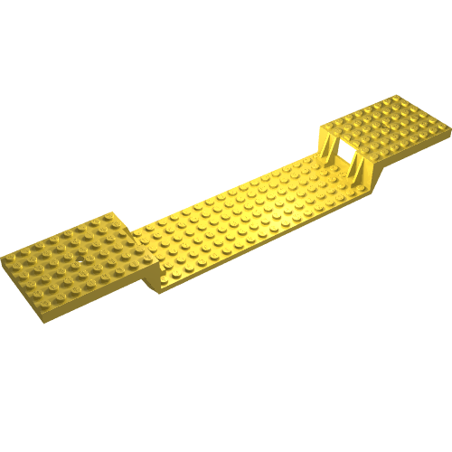 Lego Vehicle Base, Train 6 x 34 Split-Level with Bottom Tubes / Yellow