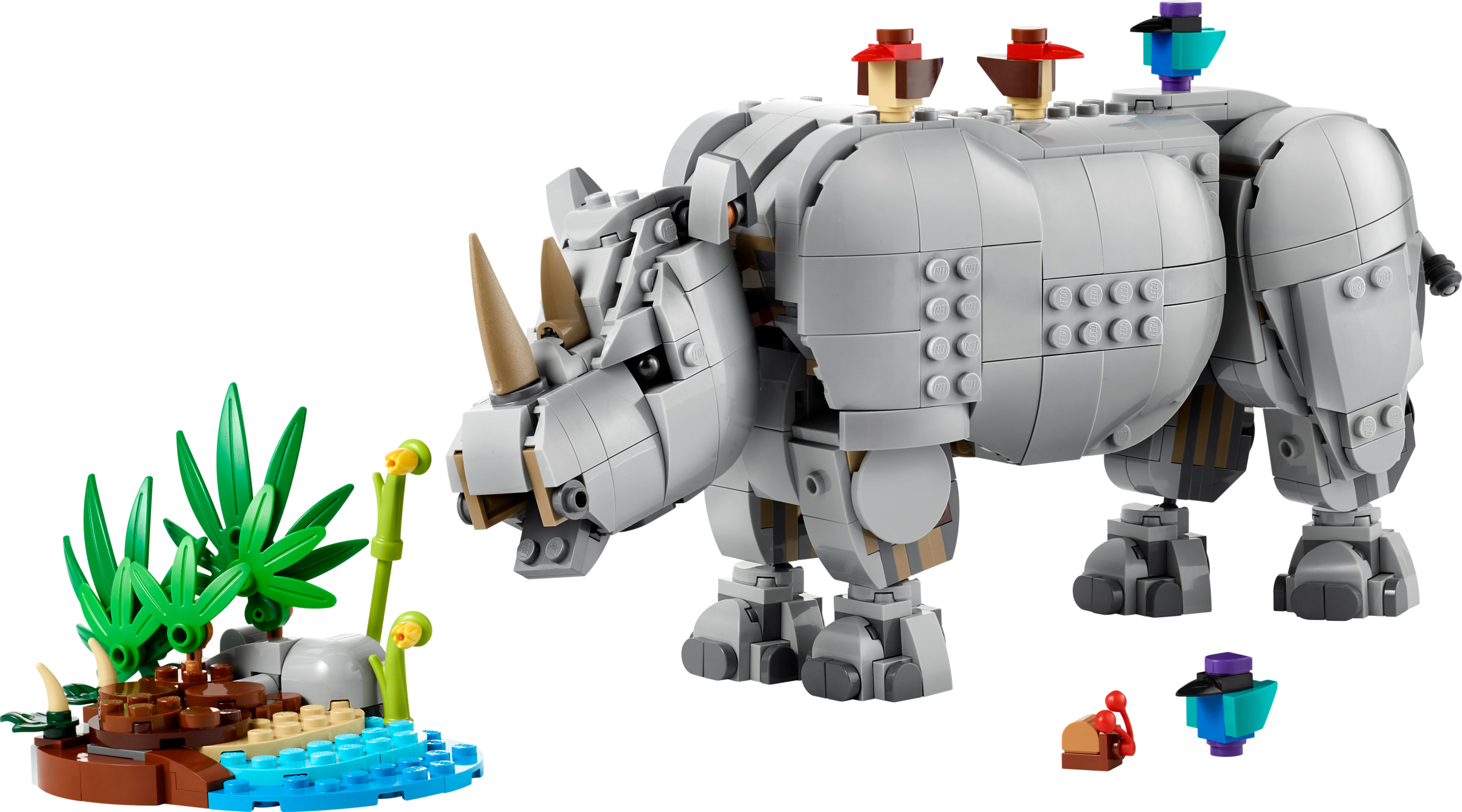 Lego Wild Animals: Majestic Rhino with Birds