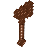 Lego Weapon Axe Blocky / Reddish Brown