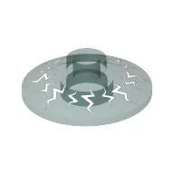 Dish 2 x 2 Inverted [Radar] with White Lightning Bolts Print