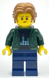 Dark Green Torso, Dark Blue Legs, Medium Nougat Hair