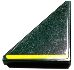 Tile, Modified 2 x 2 Triangular with Yellow Stripe Pattern Model Right Side (Sticker) - Set 76907