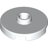Plate Special Round 2 x 2 with Center Stud (Jumper Plate) / White