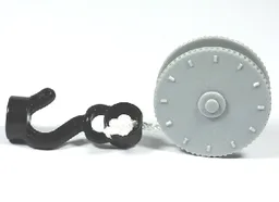 Duplo Winch Drum Narrow with White String and Black Thin Hook Fixed with Stud Holder