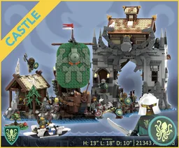 Kraken Keep - Castle Shipyard & Cog 21343 & 76428 Alt-Build