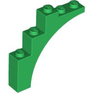 Lego Brick Arch 1 x 5 x 4 [Continuous Bow] / Green