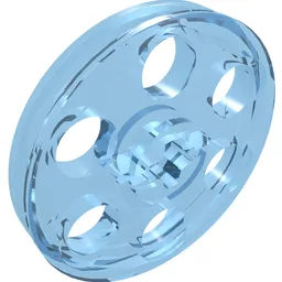 Technic Wedge Belt Wheel [aka Pulley] / Trans-Light Blue