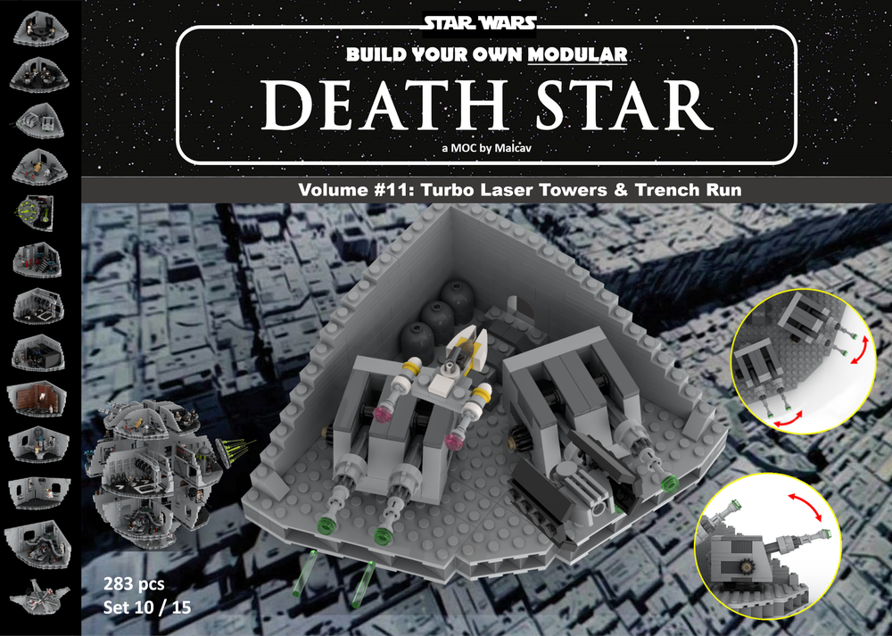 Lego Modular Death Star Volume #11: Turbo Laser Batteries & Trench Run