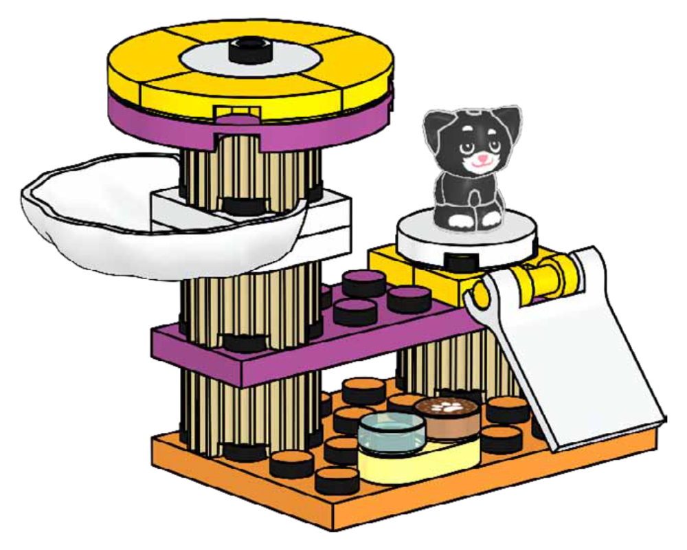 Lego Cat Tree with Kitten