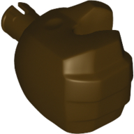 Lego Hand Hulk - Right / Dark Brown