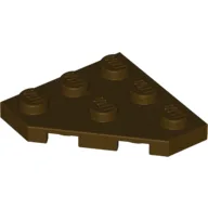 Wedge Plate 3 x 3 Cut Corner / Dark Brown
