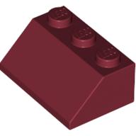 Lego Brick Sloped 45° 2 x 3 / Dark Red