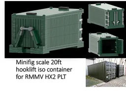 PLS v1 20ft hooklift iso container for RMMV HX2 PLT