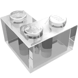 Brick 2 x 2 Corner / Trans-Clear