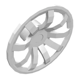 Wheel Cover 9 Spoke - 24mm D. / White