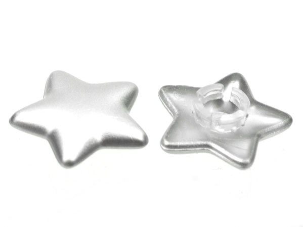 Lego Clikits, Icon Star 2 x 2 Small with Pin, Frosted with Metallic Silver Coating Pattern