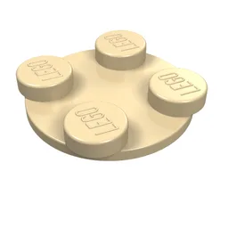 Turntable 2 x 2 Plate - Top / Tan