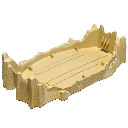 Lego Packaging, Canister Lid and Base, Bionicle / Tan