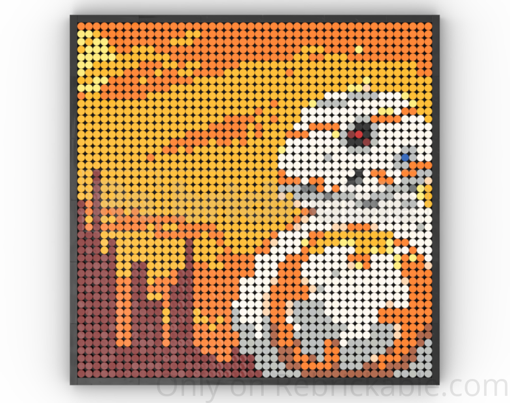 Lego BB 8 - Mosaic