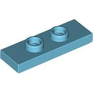 Plate Special 1 x 3 with 2 Studs with Groove and Inside Stud Holder (Jumper) / Medium Azure