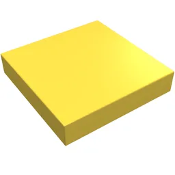 Tile 2 x 2 without Groove / Yellow